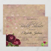 Rode rozen die bladeren van wijn Vrijgezellenfeest Kaart (Voorkant / Achterkant)