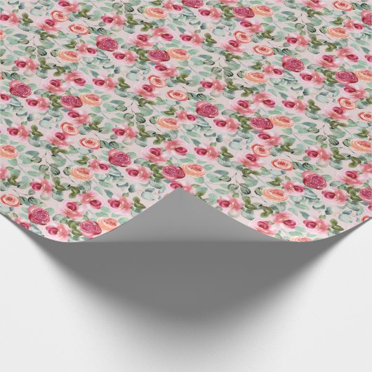 Rode rozen die papier verpakken (Hoek)