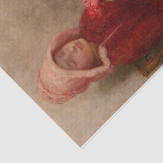 Rode rozen door Edward Stott Tissuepapier (Detail)