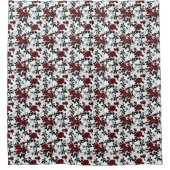 Rode rozen, douchegordijn (Voorkant)