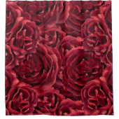 Rode rozen douchegordijn (Voorkant)