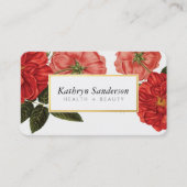RODE ROZEN eco bloemig stijlvol  boeket Visitekaartje (Voorkant)