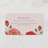 RODE ROZEN eco bloemig stijlvol  boeket Visitekaartje (Achterkant)