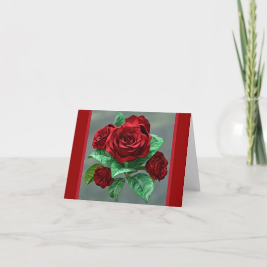 Rode rozen ... Een Valentijn met Kaart (Voorkant)