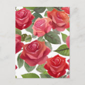 Rode rozen | Elegant Floral Roos Waterverf Briefkaart (Voorkant)