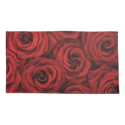 Rode Rozen Elegante Bloemen Koning Maat Kussensloop (Achterkant)