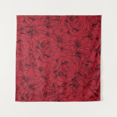 rode rozen elegantie wandkleed (Voorkant (horizontaal))