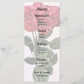 Rode Rozen en Bladeren Menu (Voorkant)