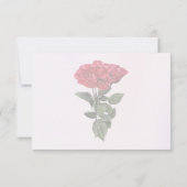 Rode Rozen en Bladeren RSVP Kaartje (Achterkant)