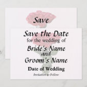 Rode Rozen en Bladeren Save The Date (Voorkant / Achterkant)