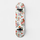  rode rozen en bloemen skateboard (Voorkant)