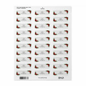 Rode rozen en de pijnboomtanden etiket (Full Sheet)