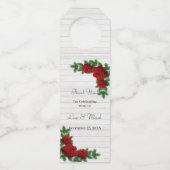 Rode rozen en de pijnboomtanden flessenhanger (Voorkant)