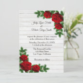 Rode rozen en de pijnboomtanden kaart (Staand voorkant)