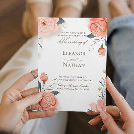 Rode rozen en de zomer lente bruiloft kaart