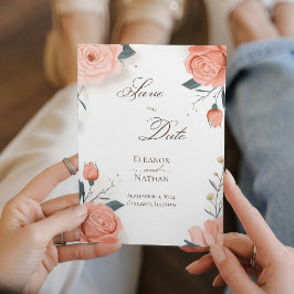 Rode rozen en de zomerlente redden de datum kaart