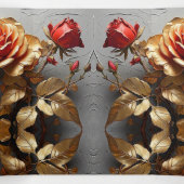 Rode Rozen en Gouden Zoete 16 Partij Uitnodiging (Binnenkant midden)