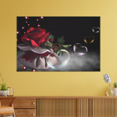 Rode rozen en harten canvas afdruk (Insitu (Woonkamer))
