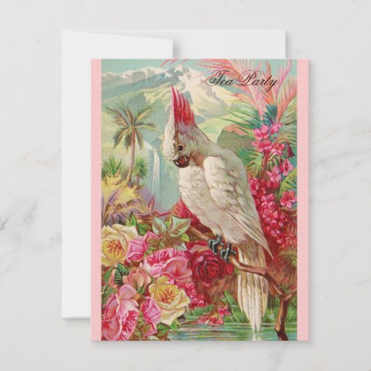 Rode rozen en katoenkunst kaart (Voorkant)