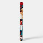 rode rozen en lila bloemmotief Case-Mate iPhone case (Achterkant / Rechts)