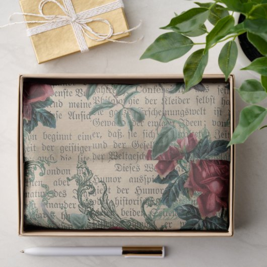  rode rozen en ontkoppeling van vogels tissuepapier (Geschenk)