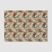  rode rozen en paddenstoelen tissuepapier (Voorkant)