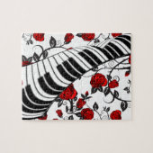Rode rozen en pianosleutels, oogvangst! legpuzzel (Horizontaal)