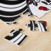 Rode rozen en pianosleutels, oogvangst! legpuzzel (Zijkant)