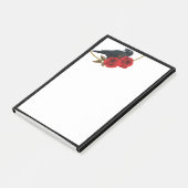 Rode rozen en Raven Post-it Notes (Schuin)