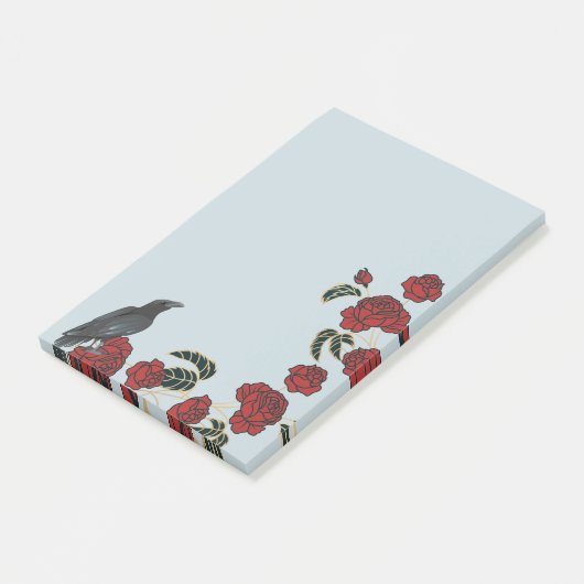 Rode rozen en Raven Post-it® Notes (Schuin)