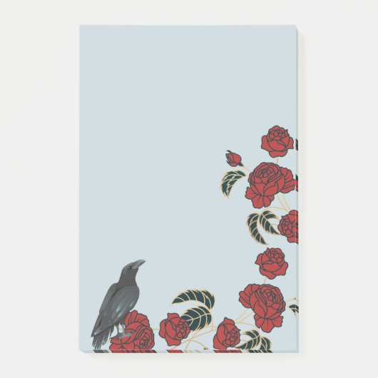 Rode rozen en Raven Post-it® Notes (Voorkant)