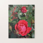 Rode rozen en Rozen knoppen Floral Photographic Legpuzzel (Verticaal)