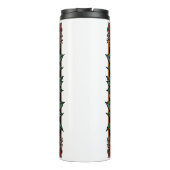 Rode rozen en skeletschedel Art Nouveau Thermosbeker (Achterkant)