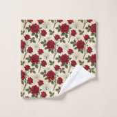 Rode Rozen en Spinnenwebben | Gotische Badhanddoek Bad Handdoek (Wasdoekje)