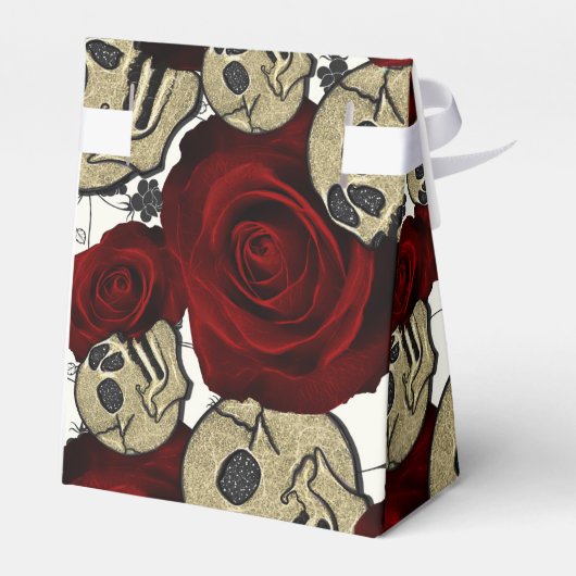 Rode rozen en zwarte rozen bedankdoosjes (Achterkant)