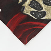 Rode rozen en zwarte rozen fleece deken (Hoek)