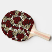 Rode rozen en zwarte rozen tafeltennisbatje (Zijkant)