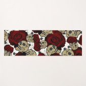 Rode rozen en zwarte rozen yogamat (Voorkant (horizontaal))