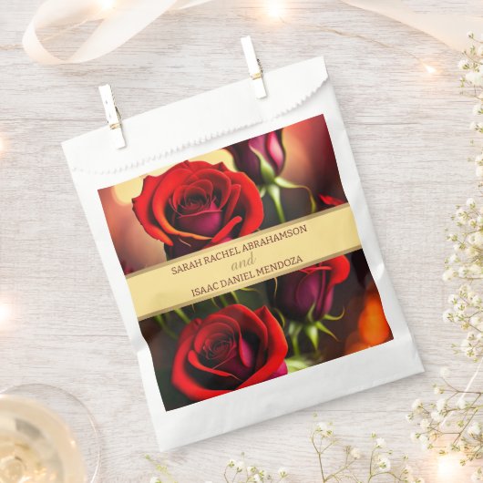 Rode Rozen Favor Tassen Bedankzakje (Geknipt)