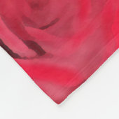 Rode rozen fleece deken (Hoek)