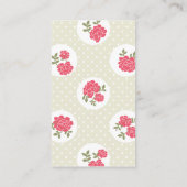 Rode rozen, Floral Pattern, Floristry, bloemenwink Visitekaartje (Achterkant)