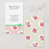 Rode rozen, Floral Pattern, Floristry, bloemenwink Visitekaartje (Voorkant / Achterkant)