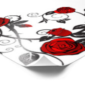 Rode rozen foto afdruk (Hoek)