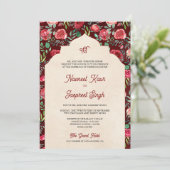 rode rozen foto Anand Karaj sikh bruiloft Kaart (Staand voorkant)