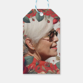 Rode Rozen FOTO Herinnering Geschenk Sentimenteel Cadeaulabel