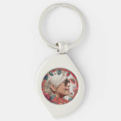 Rode Rozen FOTO Memorial Keepsake Sentimenteel Sleutelhanger (Voorkant)