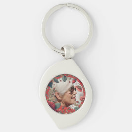 Rode Rozen FOTO Memorial Keepsake Sentimenteel Sleutelhanger