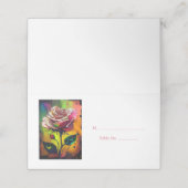 Rode Rozen Gasttafel Nummer Plaats Kaart Plaatskaartje (Buitenkant ongevouwen)