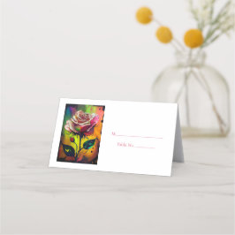 Rode Rozen Gasttafel Nummer Plaats Kaart Plaatskaartje