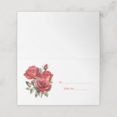 Rode Rozen Gasttafel Nummer Plaats Kaart Plaatskaartje (Buitenkant ongevouwen)